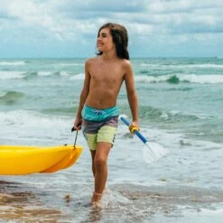 Pelican Sport Combo - 2 Solo Kids Kayaks With Paddles - Yellow/Blue 10 Pelican Sport Combo - 2 Solo Kids Kayaks With Paddles - Yellow/Blue -Kayak Adventure Shop Combo Solo Jaune Bleu Poignee LS2