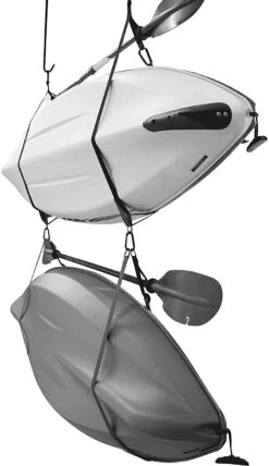 Kayak And SUP Storage Straps 16 Kayak And SUP Storage Straps -Kayak Adventure Shop Systemedesanglederangementdoublepourkayak Pourinterieuretexterieur Cintrespourplanchedepaddle Livreavecclipdepagaie PS1954